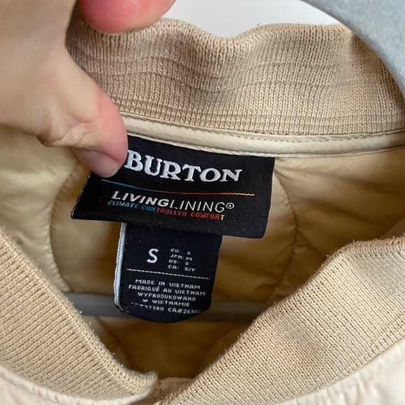 Burton Kiley jacket size small cream white puffer spring jacket - Picture 5 of 8